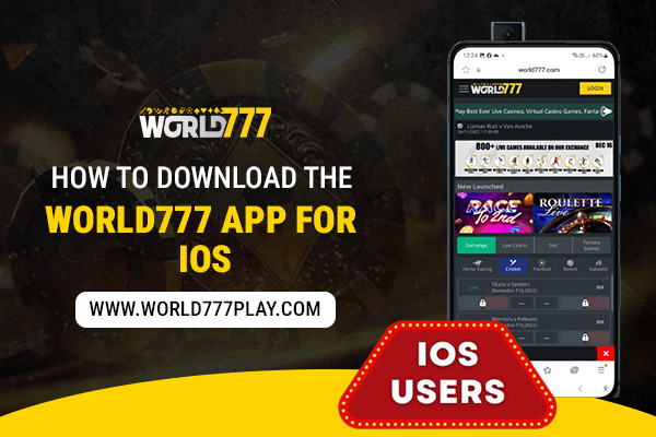 Step-by-step guide to downloading the World777 app on iOS.